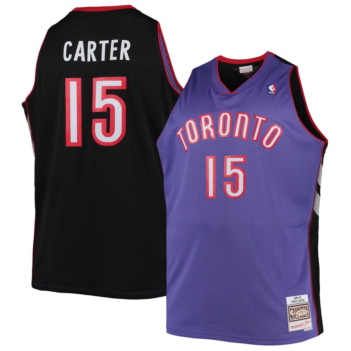 Toronto Raptors Vince Carter Mitchell & Ness Purple Big & Tall 1999/00 Hardwood Classics Swingman Jersey for Men product