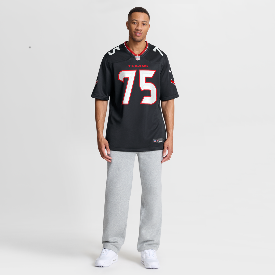 Houston Texans Wyatt Teller Navy Team Game Jersey product image 4, provided for visual reference and product detail review