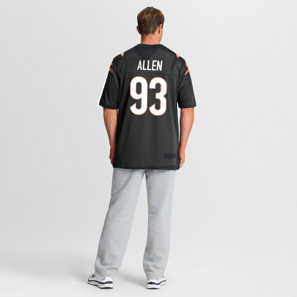 Cincinnati Bengals Jonathan Allen Black Team Game Jersey product image 5, provided for visual reference and product detail