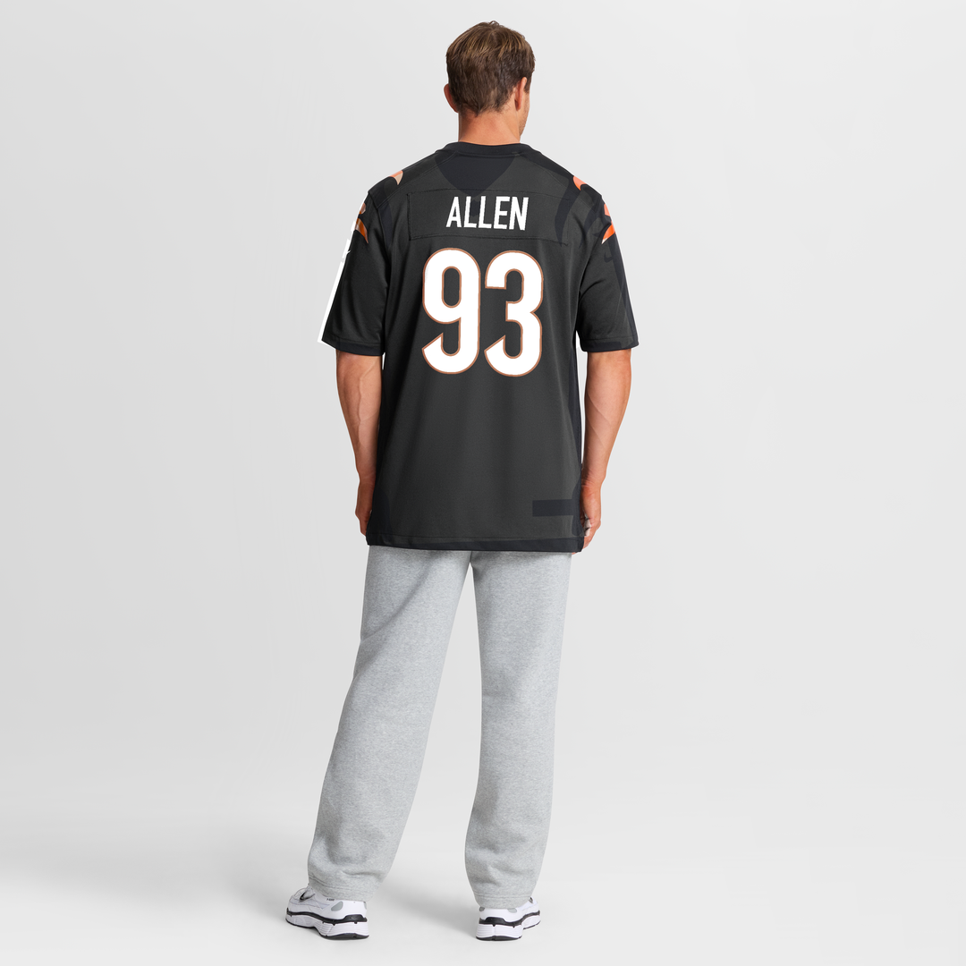Cincinnati Bengals Jonathan Allen Black Team Game Jersey product image 5, provided for visual reference and product detail
