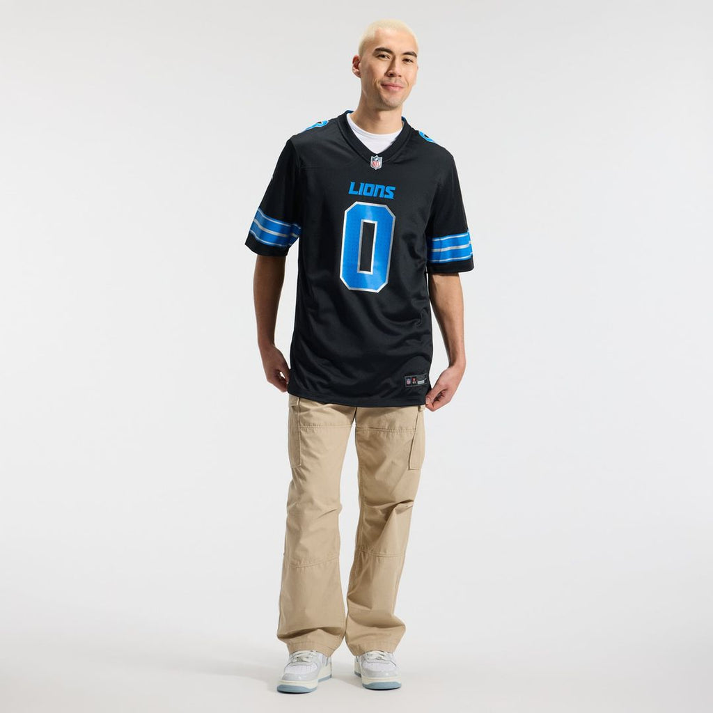 Detroit Lions Jahmyr Gibbs White Game Player Jersey product image 10, provided for visual reference and product detail review