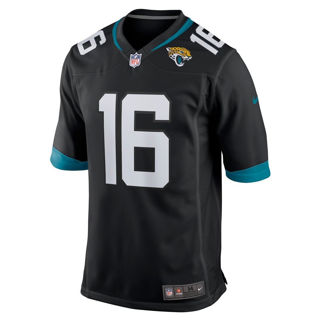 Jacksonville Jaguars Trevor Lawrence Black Alternate Game Jersey product image 2, provided for visual reference and product