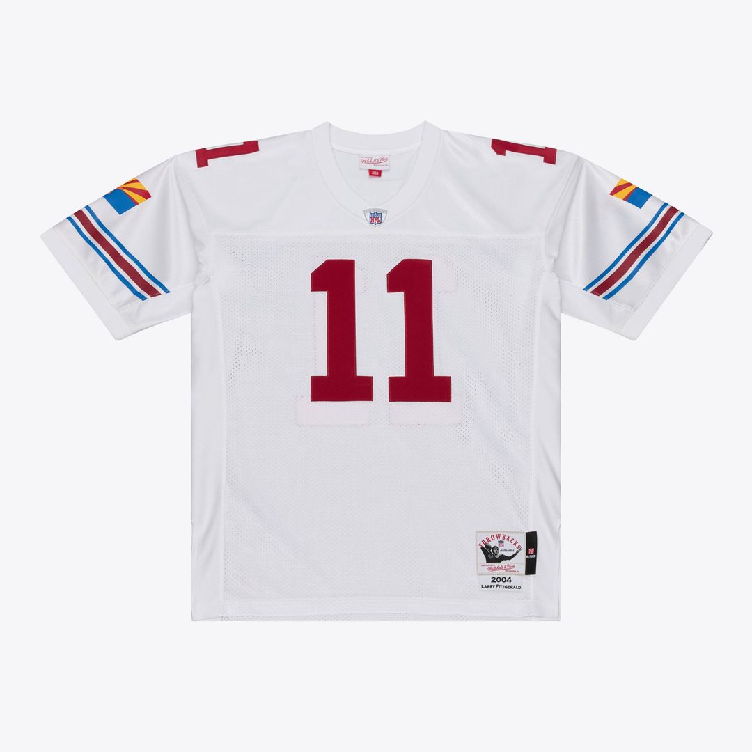 Arizona Cardinals Larry Fitzgerald White 2004 Authentic Throwback Jersey product image 2, provided for visual reference and