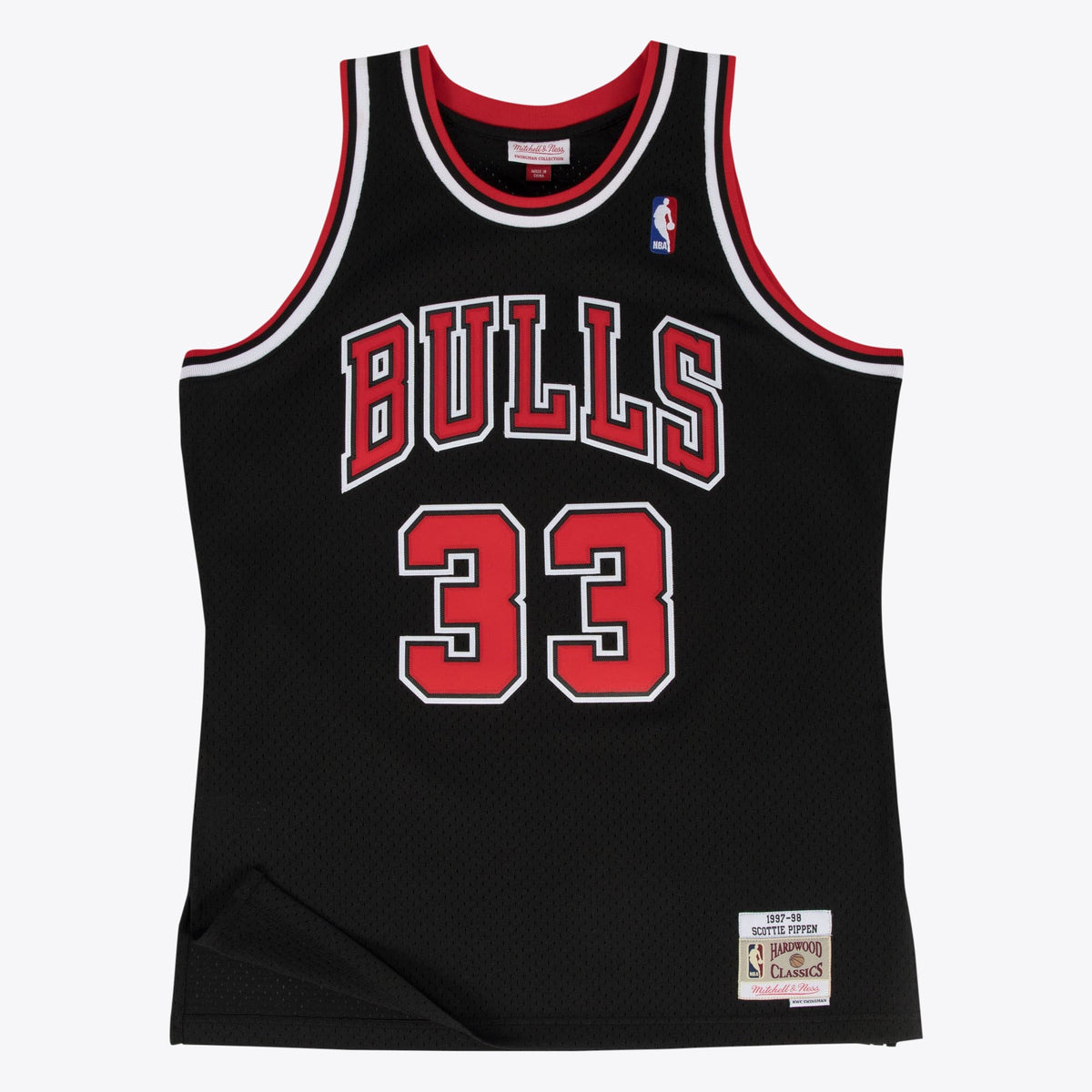 Scottie Pippen Chicago Bulls 1997-98 Hardwood Classics Swingman Alternate Jersey - Black - Mens product image 3, provided