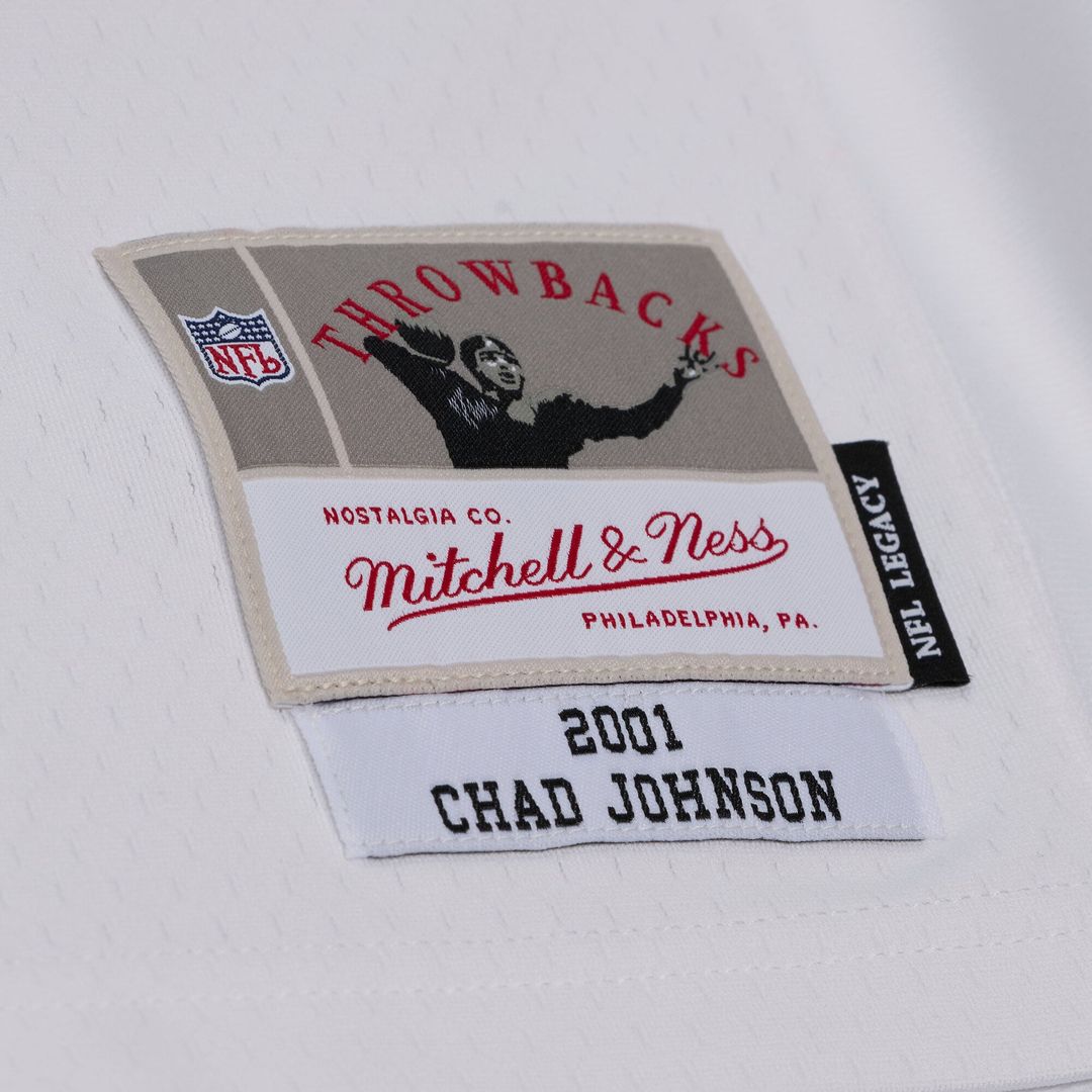 Cincinnati Bengals Chad Johnson White 2001 Legacy Replica Player Jersey product image 3, provided for visual reference and