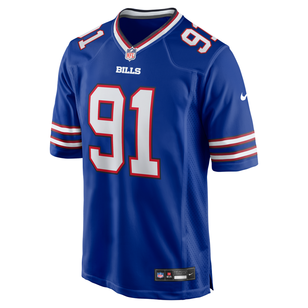 Buffalo Bills Ed Oliver Royal Team Game Player Jersey product image 2, provided for visual reference and product detail
