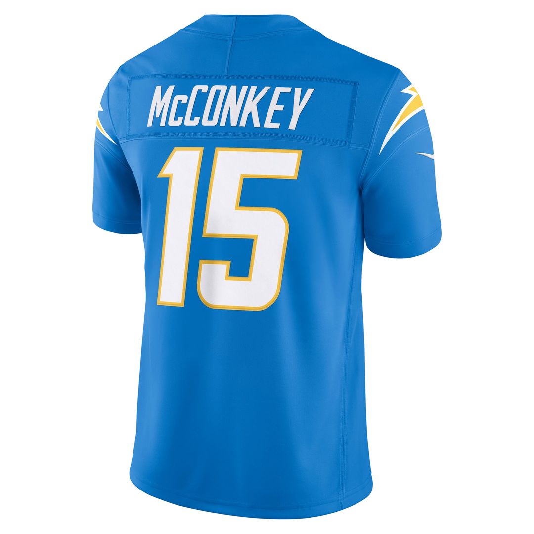 Los Angeles Chargers Ladd McConkey Powder Blue Team Vapor F.U.S.E. Stitched Limited Jersey product image 6, provided for