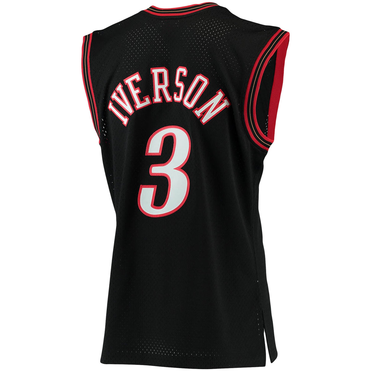 Philadelphia 76ers Allen Iverson Mitchell & Ness Black 2000/01 Big & Tall Hardwood Classics Swingman Jersey for Men product