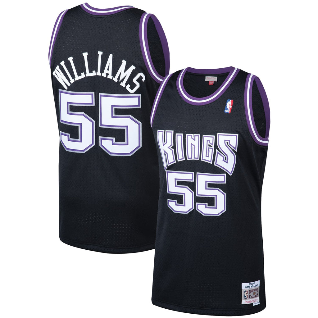 Sacramento Kings Jason Williams Mitchell & Ness Black 2000/01 Hardwood Classics Swingman Jersey for Men product image 1,