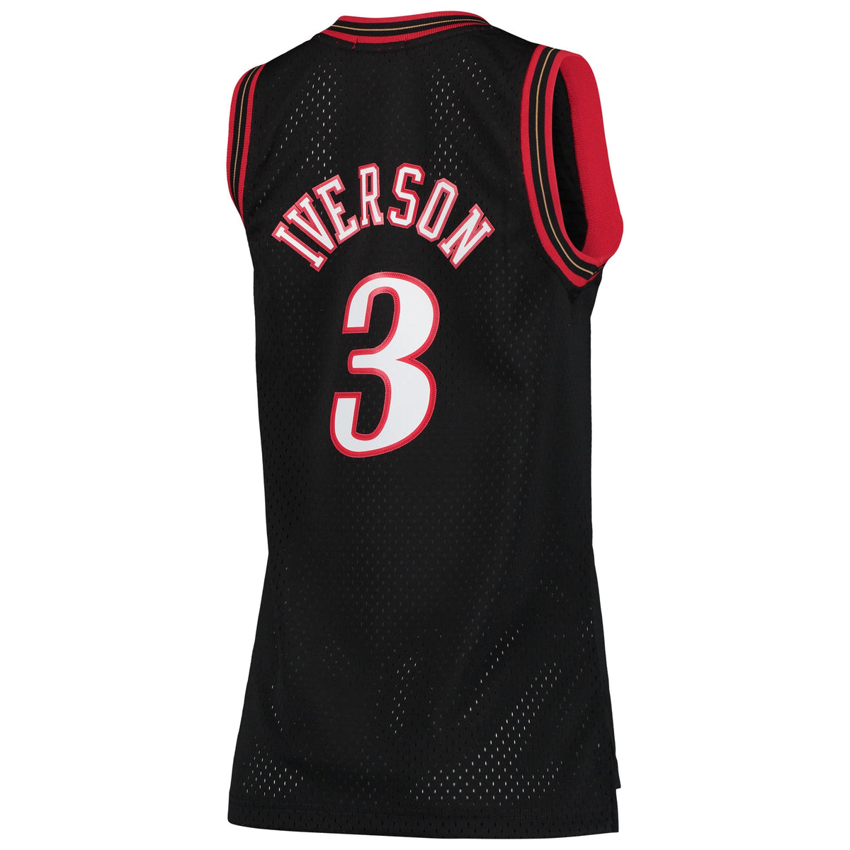 Philadelphia 76ers Allen Iverson Mitchell & Ness Black 2000/01 Hardwood Classics Swingman Jersey for Women product image 4,