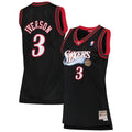 Philadelphia 76ers Allen Iverson Mitchell & Ness Black 2000/01 Hardwood Classics Swingman Jersey for Women product image 1,