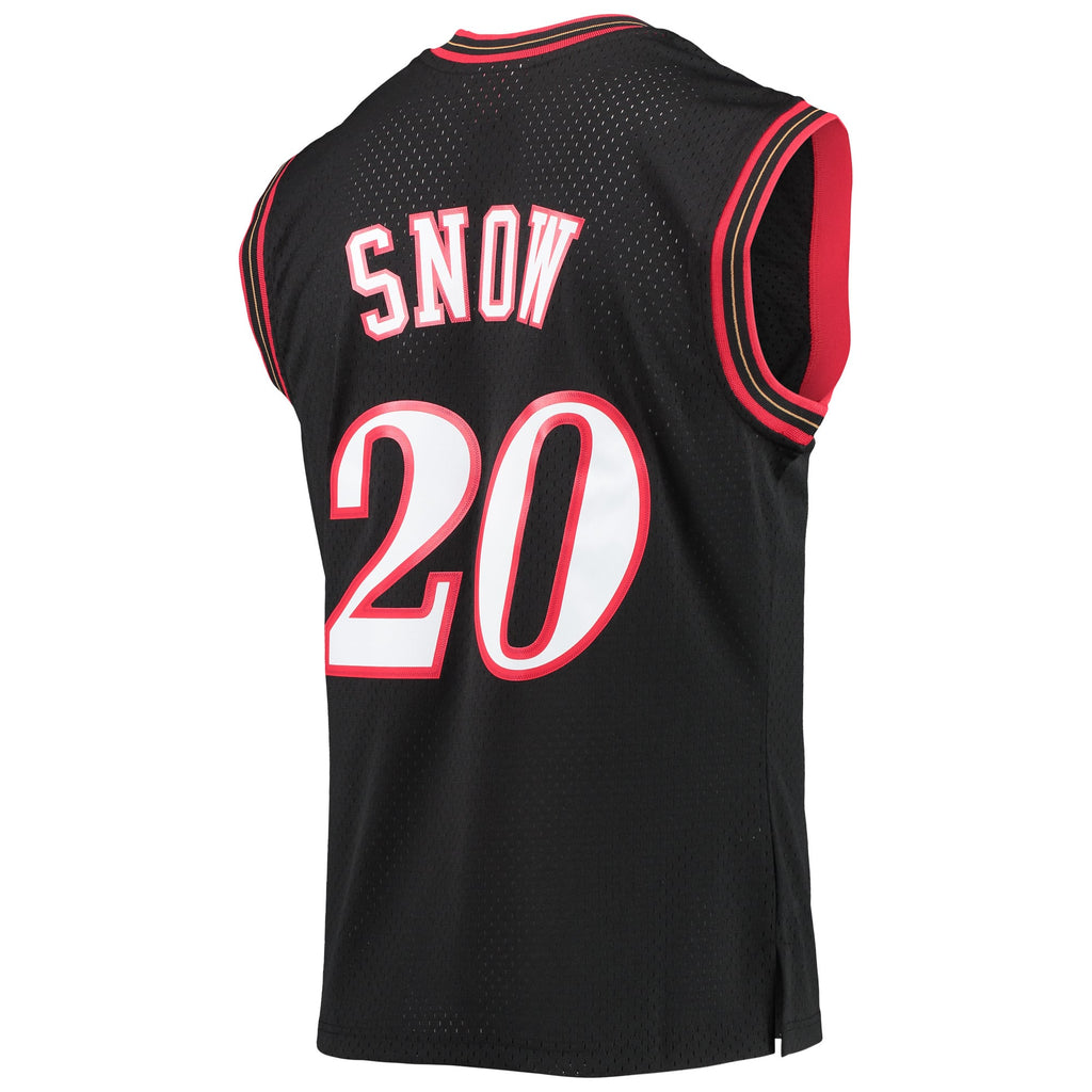 Philadelphia 76ers Eric Snow Mitchell & Ness Black 2000/01 Hardwood Classics Swingman Jersey for Men product image 4,