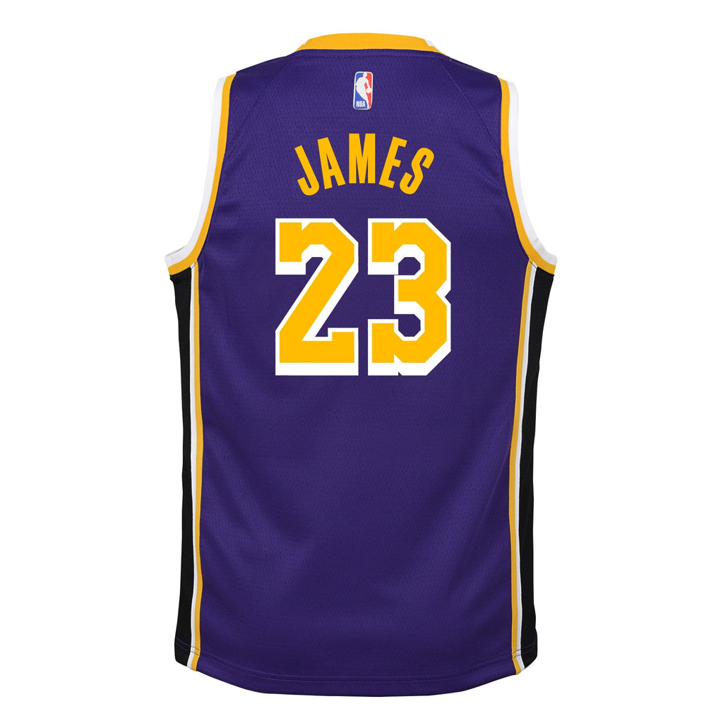 LeBron James Los Angeles Lakers Swingman Statement Jersey - Youth product image 4, provided for visual reference and product
