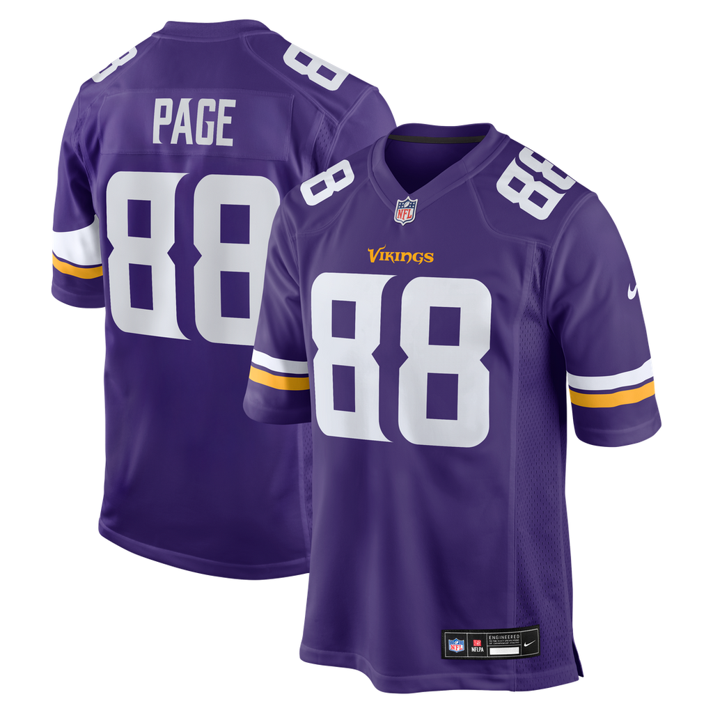 Minnesota Vikings Alan Page Purple Game Retired Player Jersey product image 1, provided for visual reference and product