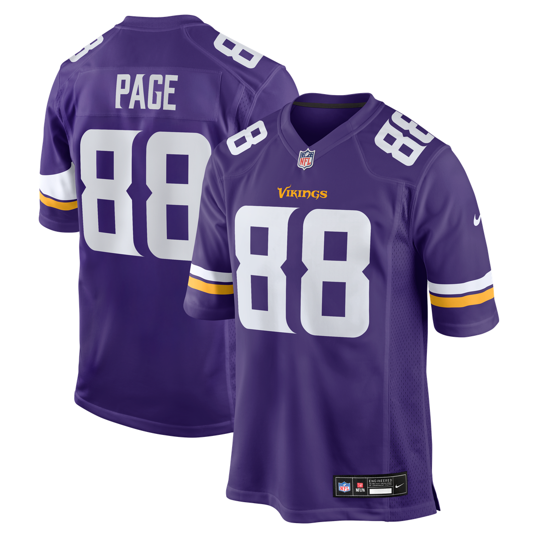 Minnesota Vikings Alan Page Purple Game Retired Player Jersey product image 1, provided for visual reference and product