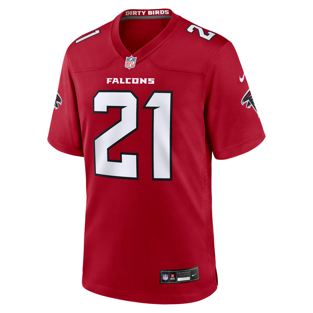 Atlanta Falcons Deion Sanders Red Retired Player Game Jersey product image 2, provided for visual reference and product