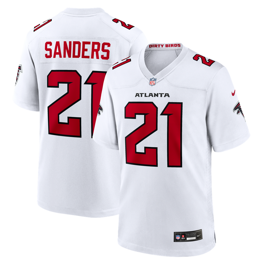 Atlanta Falcons Deion Sanders Red Retired Player Game Jersey product image 7, provided for visual reference and product
