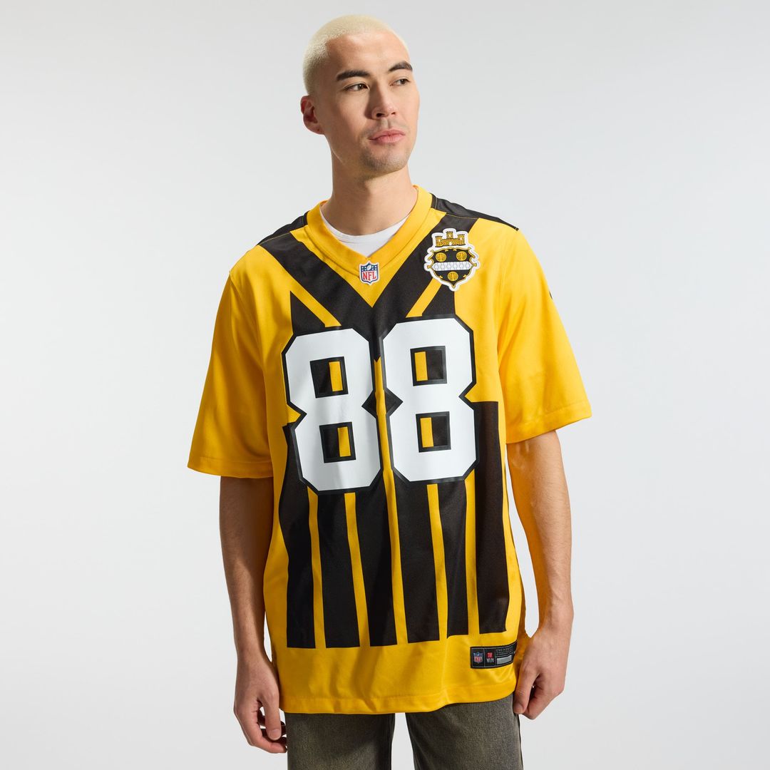 Pittsburgh Steelers Pat Freiermuth Gold Alternate 1933 Throwback Game Jersey product image 2, provided for visual reference
