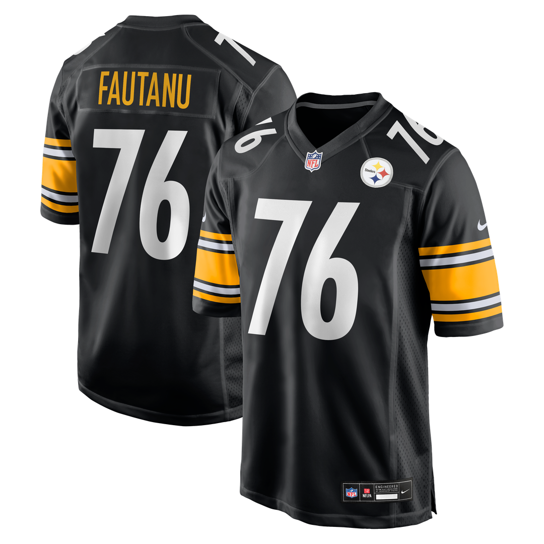 Pittsburgh Steelers Troy Fautanu Black Player Game Jersey product image 1, provided for visual reference and product detail