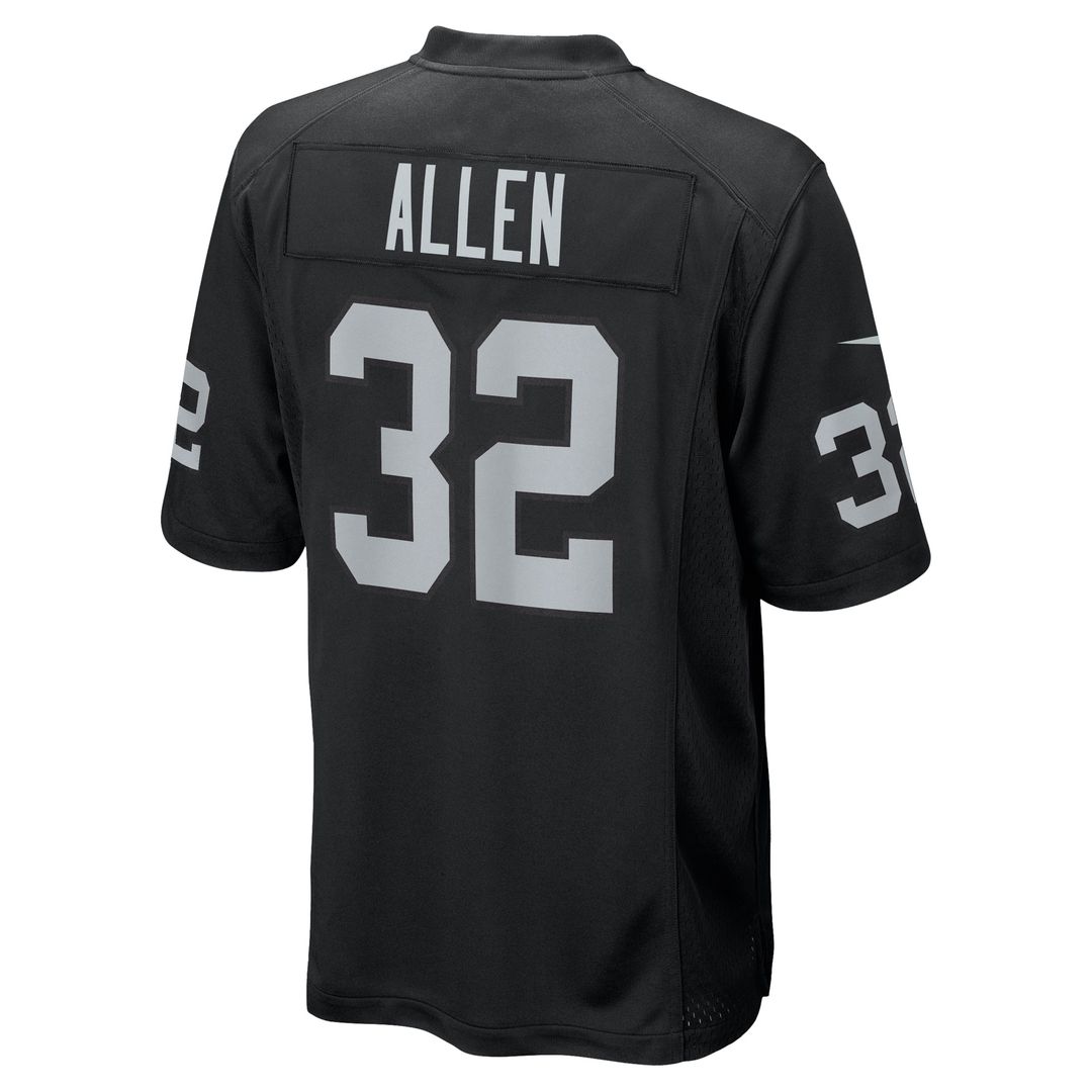 Las Vegas Raiders Marcus Allen Black Game Retired Player Jersey product image 3, provided for visual reference and product