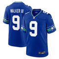Seattle Seahawks Kenneth Walker III Royal Throwback Player Game Jersey product image 1, provided for visual reference and