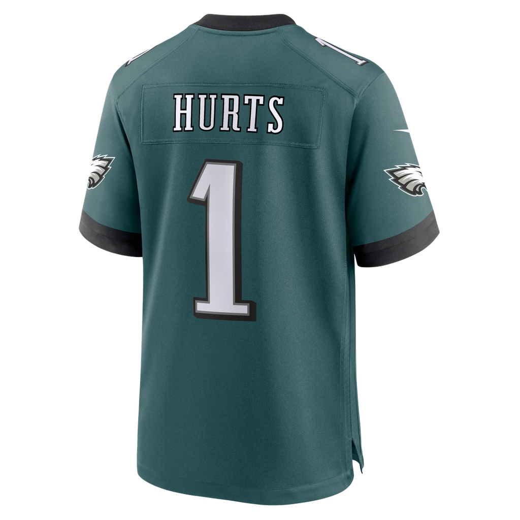 Philadelphia Eagles Jalen Hurts Midnight Green Team Game Jersey product image 7, provided for visual reference and product