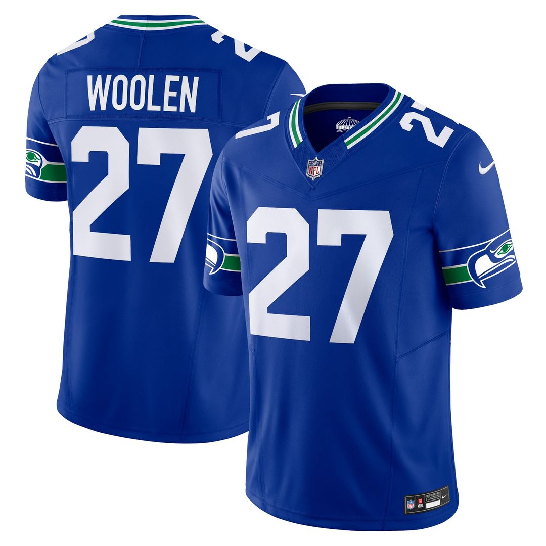 Seattle Seahawks Tariq Woolen Royal Alternate Vapor F.U.S.E. Limited Jersey product image 1, provided for visual reference