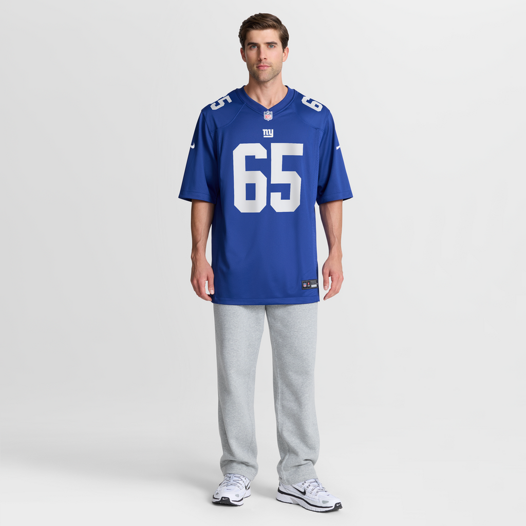 New York Giants Francis Mauigoa Royal Team Game Jersey product image 2, provided for visual reference and product detail