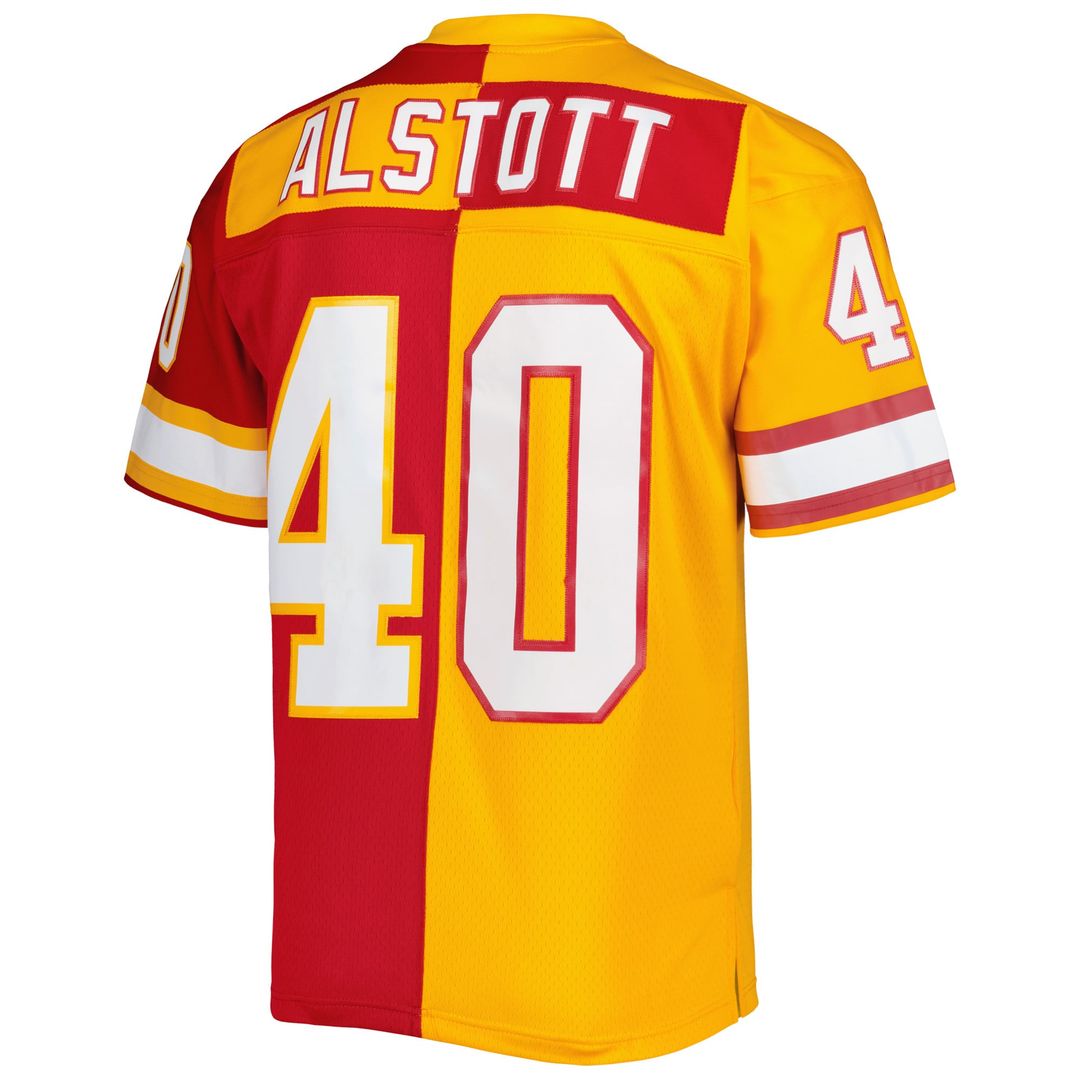 Tampa Bay Buccaneers Mike Alstott Orange/Red 1996 Split Legacy Replica Jersey product image 3, provided for visual reference