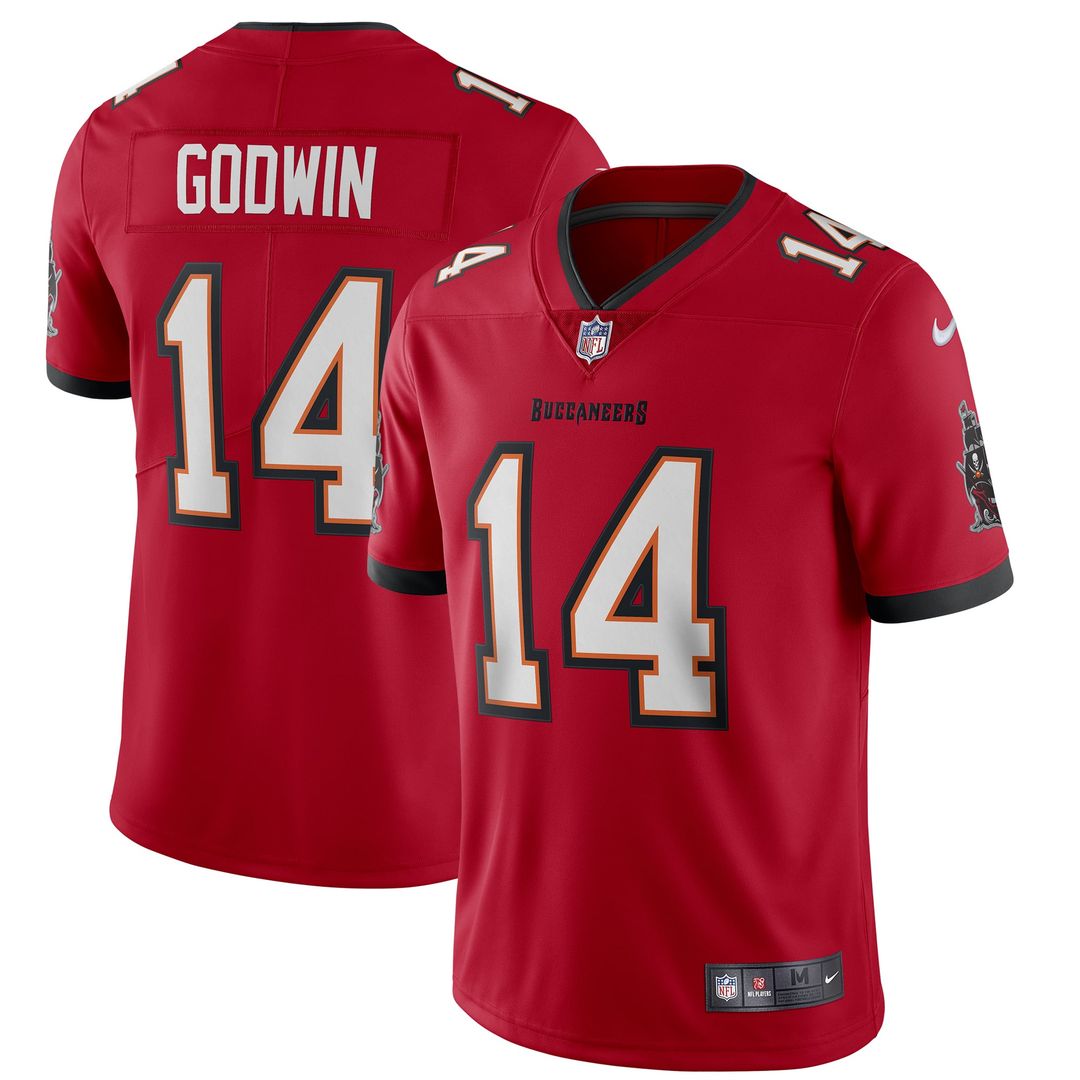 Tampa Bay Buccaneers Chris Godwin Red Vapor Limited Jersey product image 1, provided for visual reference and product detail