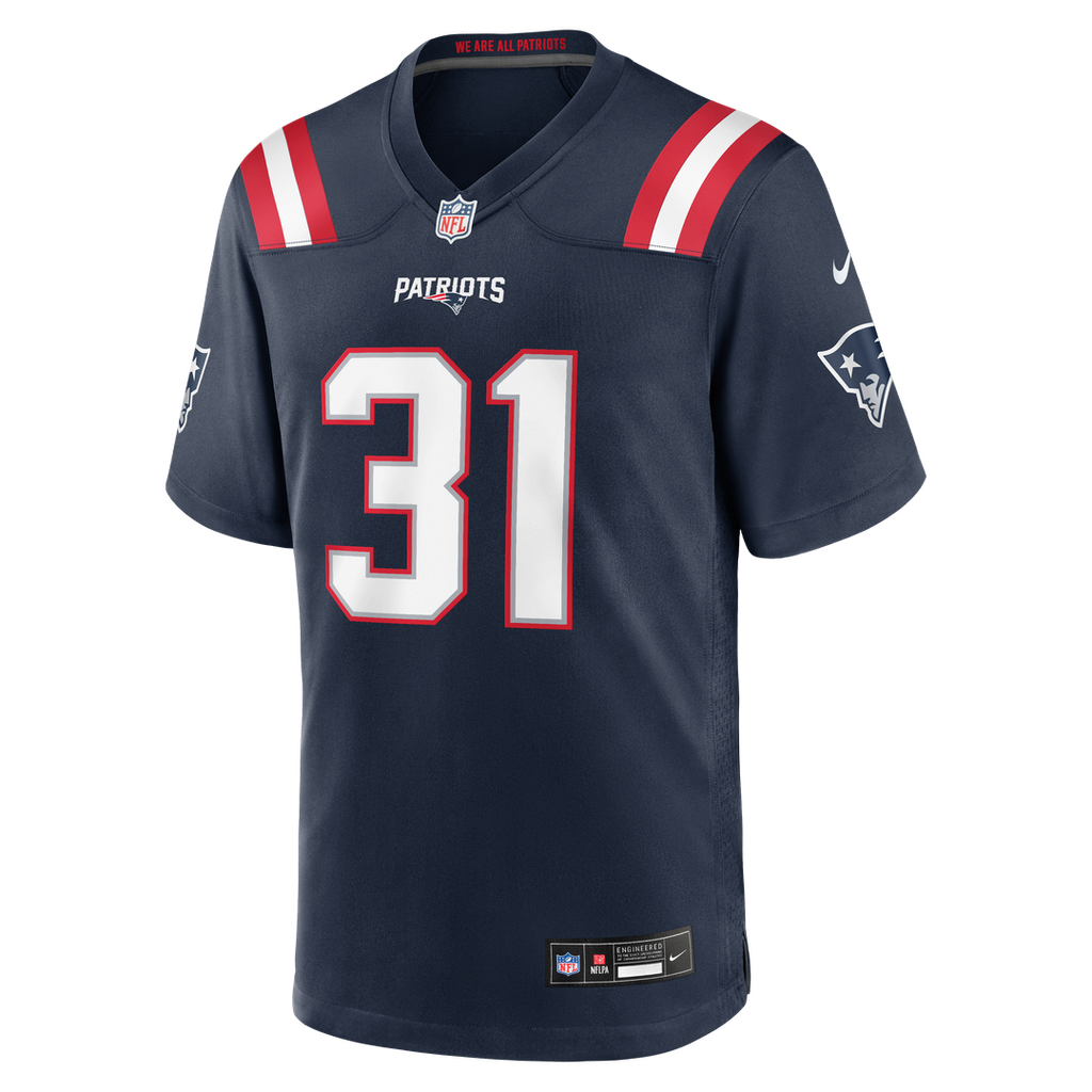 New England Patriots Kevin Byard III Navy Team Game Jersey product image 4, provided for visual reference and product detail