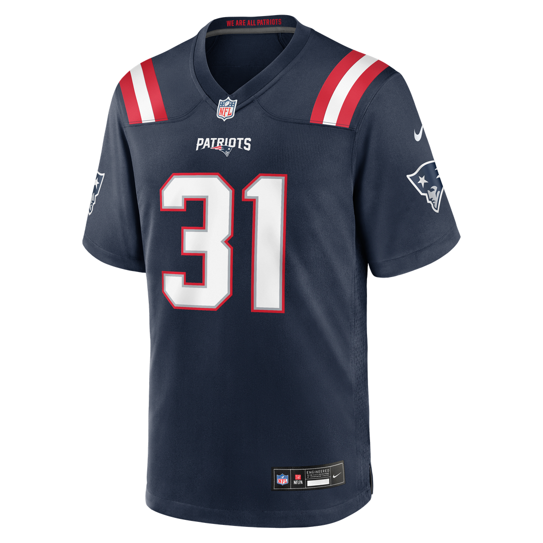 New England Patriots Kevin Byard III Navy Team Game Jersey product image 4, provided for visual reference and product detail