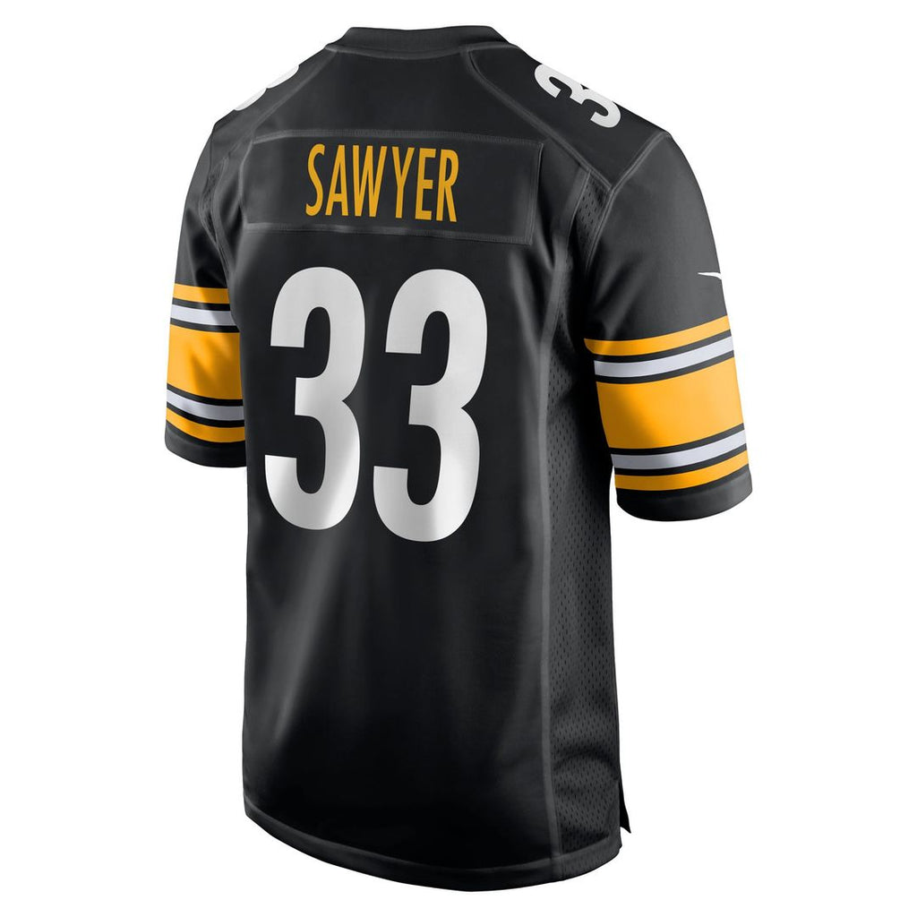 Pittsburgh Steelers Jack Sawyer Black Team Game Jersey product image 3, provided for visual reference and product detail