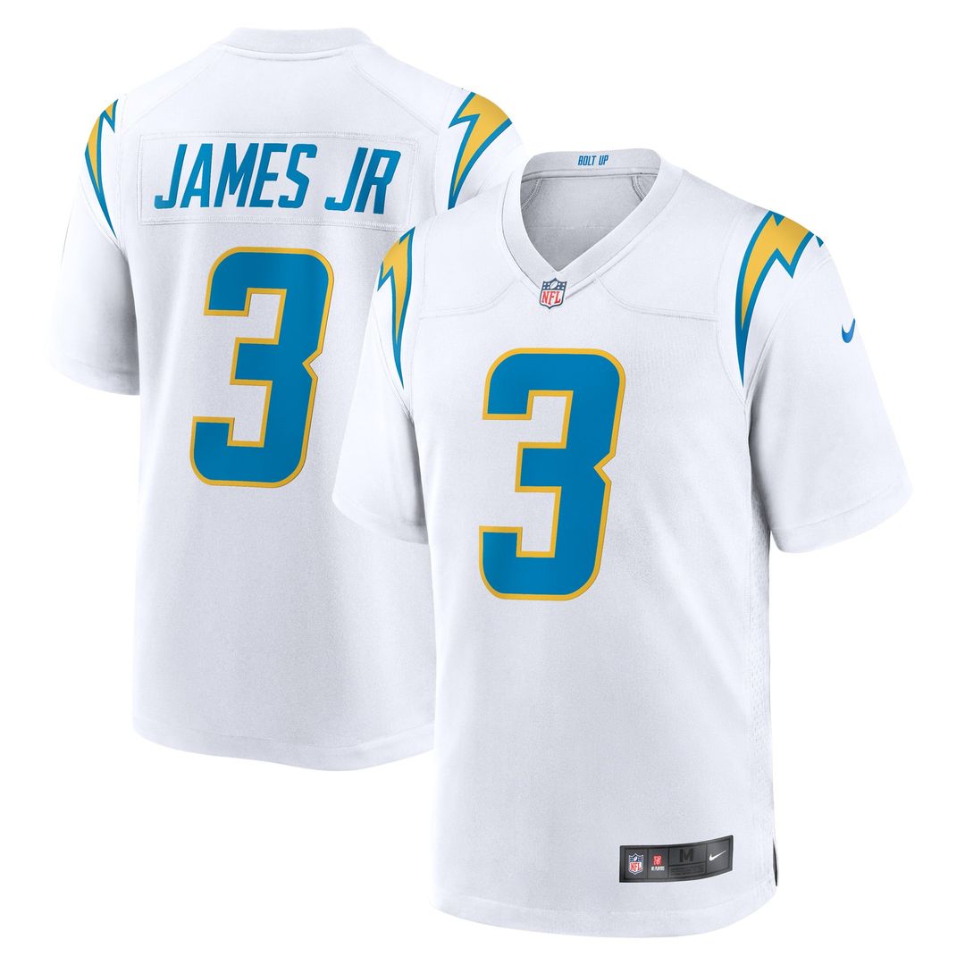 Los Angeles Chargers Derwin James Jr. White Game Jersey product image 1, provided for visual reference and product detail