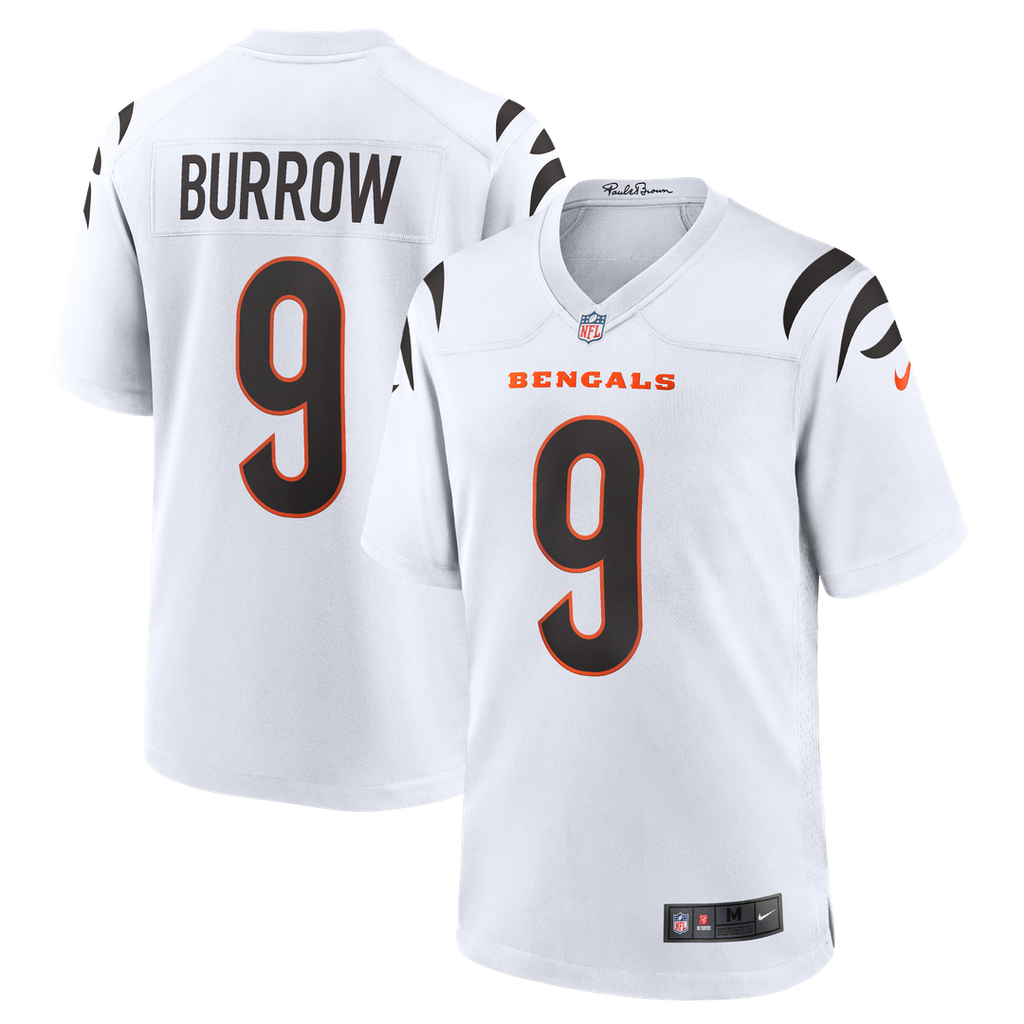 Cincinnati Bengals Joe Burrow Orange Alternate Game Jersey product image 27, provided for visual reference and product