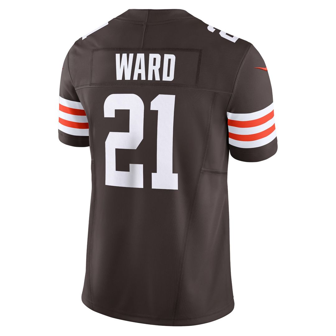 Cleveland Browns Denzel Ward Brown Vapor F.U.S.E. Limited Jersey product image 3, provided for visual reference and product