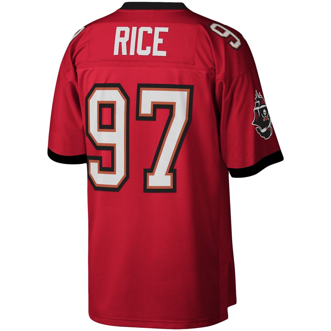 Tampa Bay Buccaneers Simeon Rice Red Legacy Replica Jersey product image 3, provided for visual reference and product detail