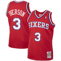 Philadelphia 76ers Allen Iverson Mitchell & Ness Red 2002/03 Hardwood Classics Swingman Jersey for Men product image 1,