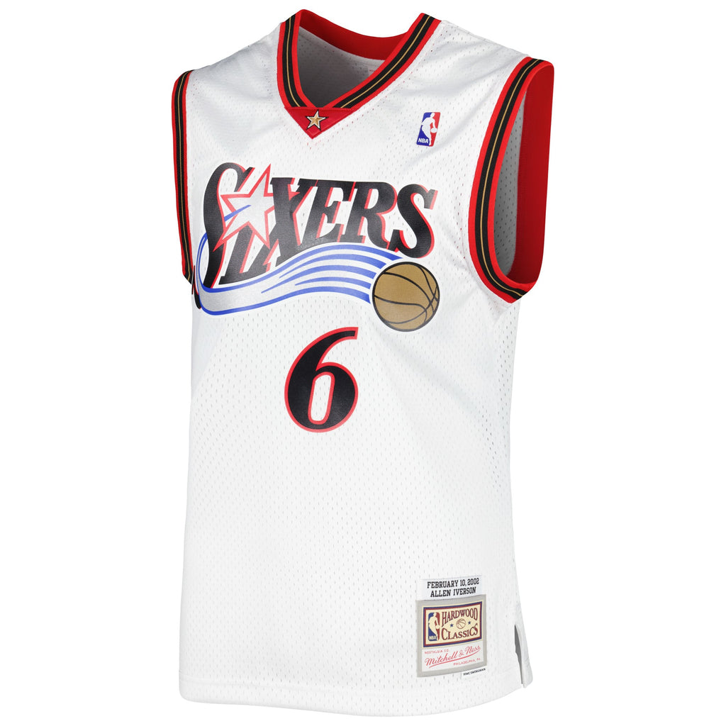 Philadelphia 76ers Allen Iverson Mitchell & Ness White 2002/03 Hardwood Classics Swingman Jersey for Men product image 3,