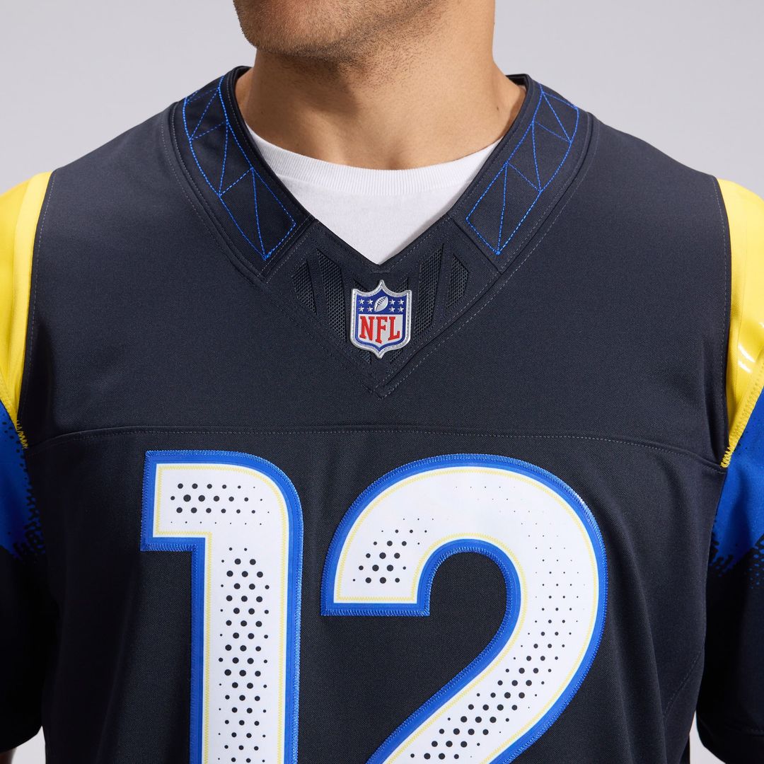 Los Angeles Rams Puka Nacua Dark Blue Rivalries Collection Stitched Limited Jersey product image 8, provided for visual