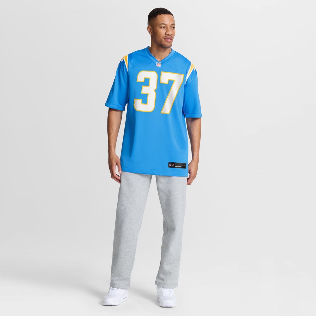 Los Angeles Chargers Isas Waxter Powder Blue Team Game Jersey product image 4, provided for visual reference and product