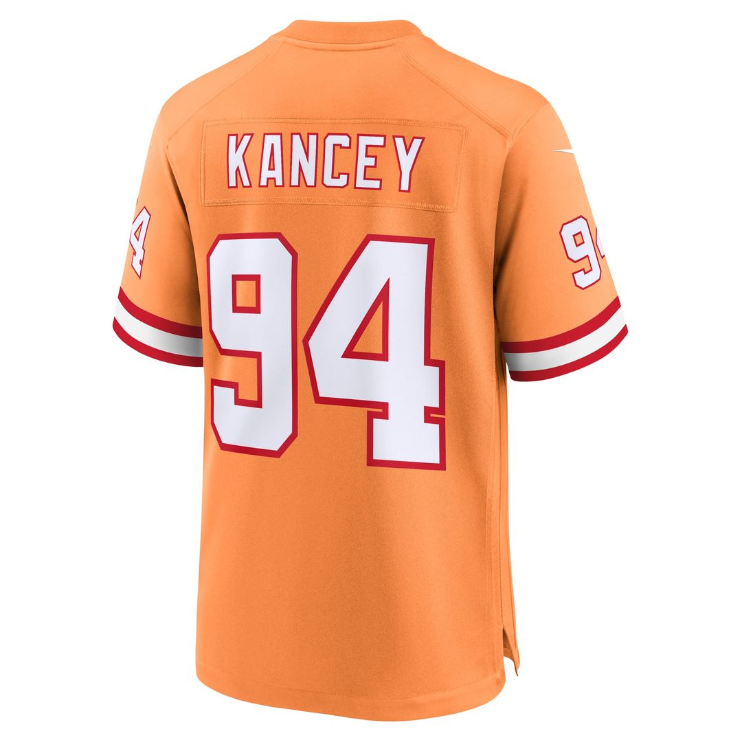 Tampa Bay Buccaneers Calijah Kancey Orange Alternate Game Jersey product image 9, provided for visual reference and product