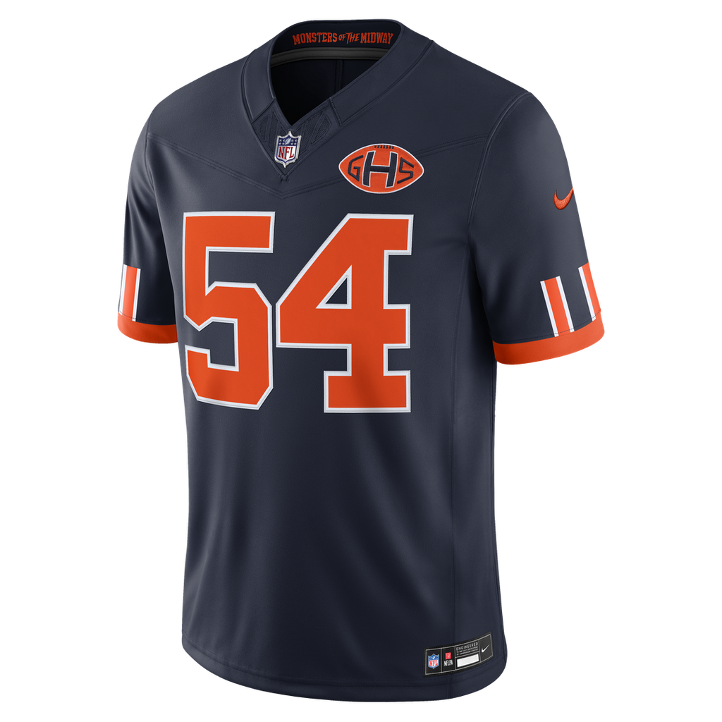 Chicago Bears Brian Urlacher Navy 2026 Rivalries Collection Game Jersey product image 4, provided for visual reference and