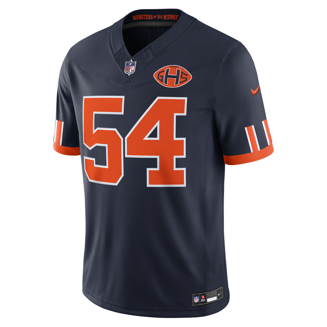 Chicago Bears Brian Urlacher Navy 2026 Rivalries Collection Game Jersey product image 4, provided for visual reference and