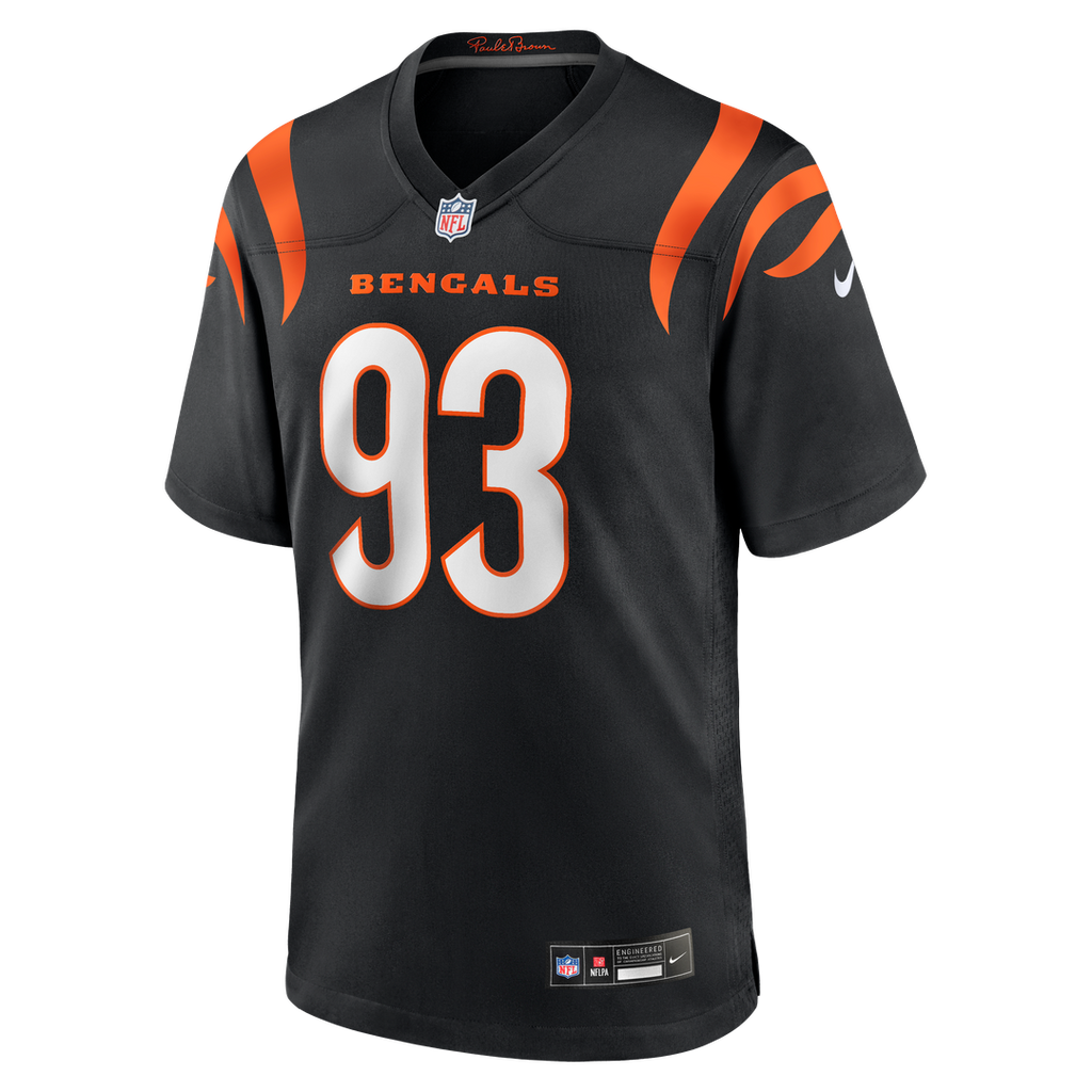Cincinnati Bengals Jonathan Allen Black Team Game Jersey product image 2, provided for visual reference and product detail