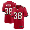 Tampa Bay Buccaneers Rashad Wisdom Red Team Game Jersey product image 1, provided for visual reference and product detail