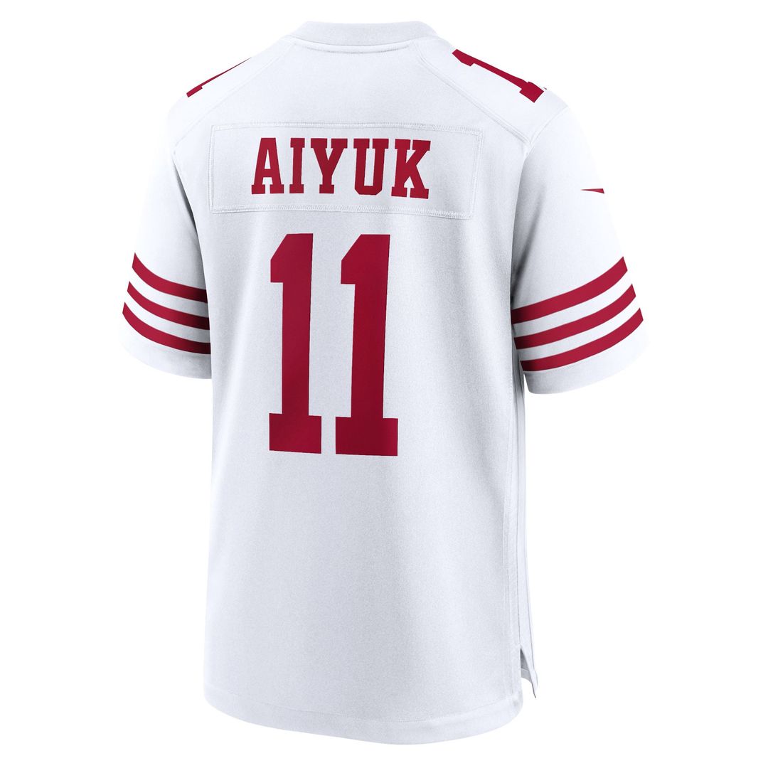 San Francisco 49ers Brandon Aiyuk Scarlet Game Player Jersey product image 19, provided for visual reference and product