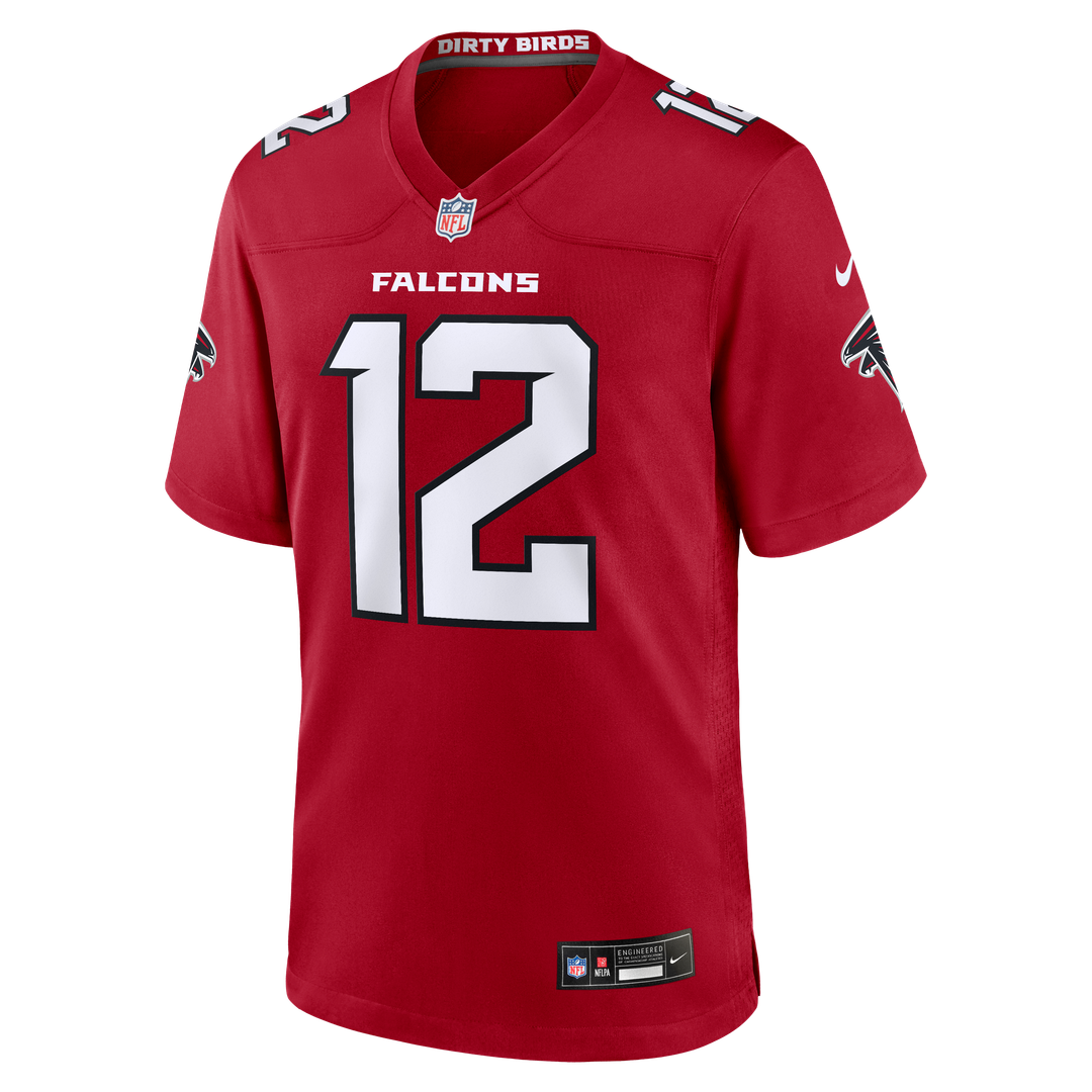 Atlanta Falcons Avieon Terrell Red Game Jersey product image 2, provided for visual reference and product detail review