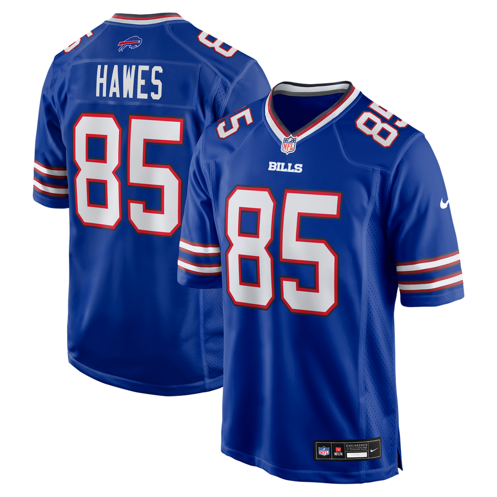 Buffalo Bills Jackson Hawes Royal Team Game Jersey product image 1, provided for visual reference and product detail review