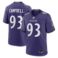 Baltimore Ravens Calais Campbell Purple Team Game Jersey product image 1, provided for visual reference and product detail